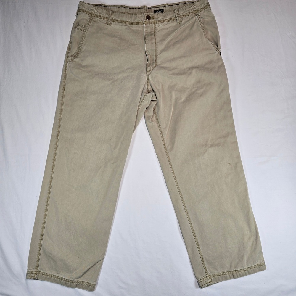 Timberland Mens Khaki Chino Pants 38x30 Straight Leg Cotton Twill Beige RN36543